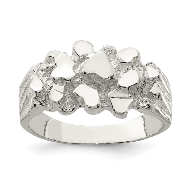 Kazi Luxury Sterling Silver Nugget Ring 78$